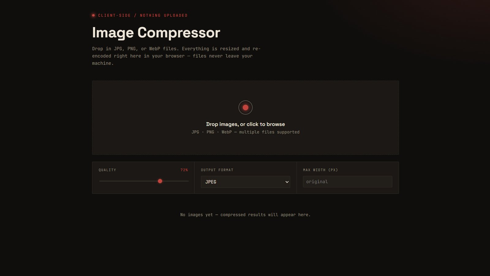Image Compressor Tool – Compress JPEG, PNG, WebP
