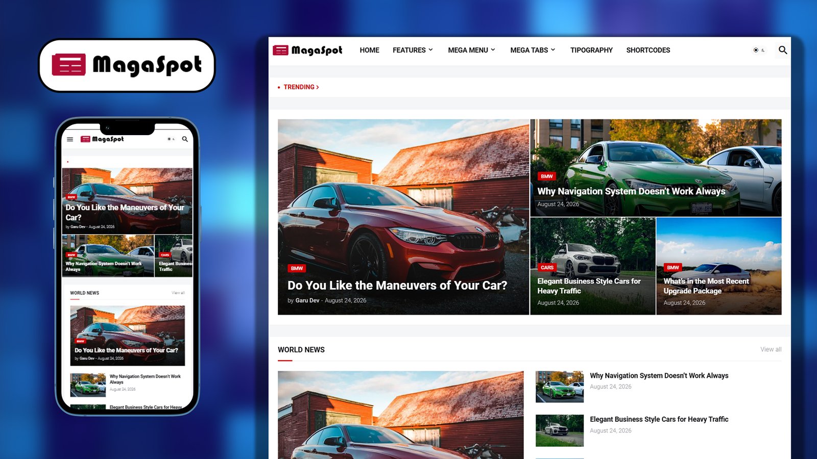 Magaspot Premium Blogger Template Free Download • Magaspot v2.9 Professional News & Magazine Blogger Templates