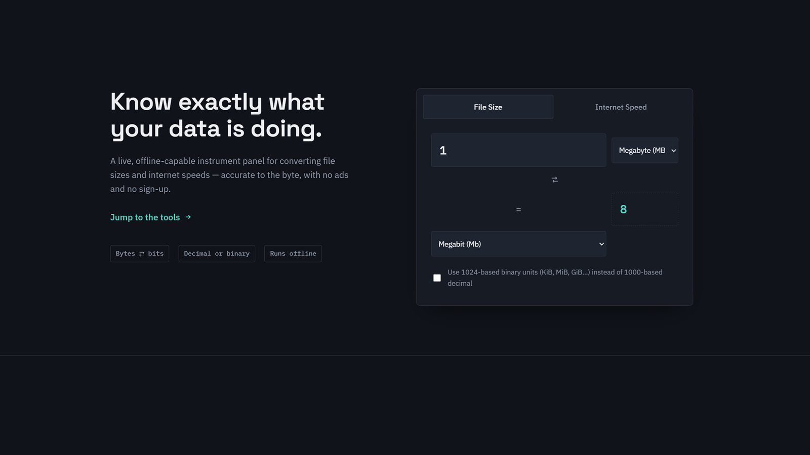 Digital Converter Theme: Free File Size & Storage Unit Converter