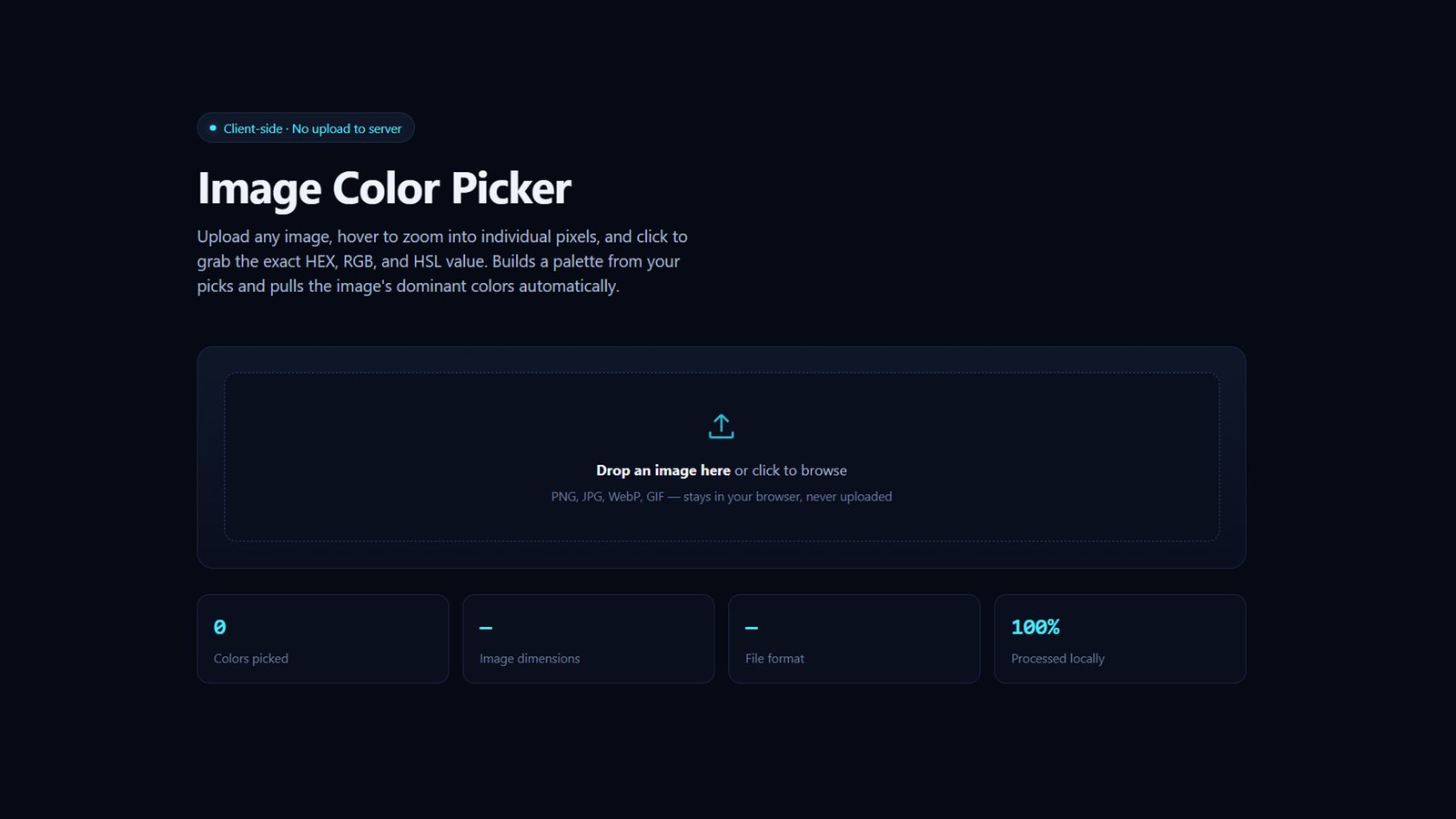 Free Online Image Color Picker Tool | HEX, RGB, HSL