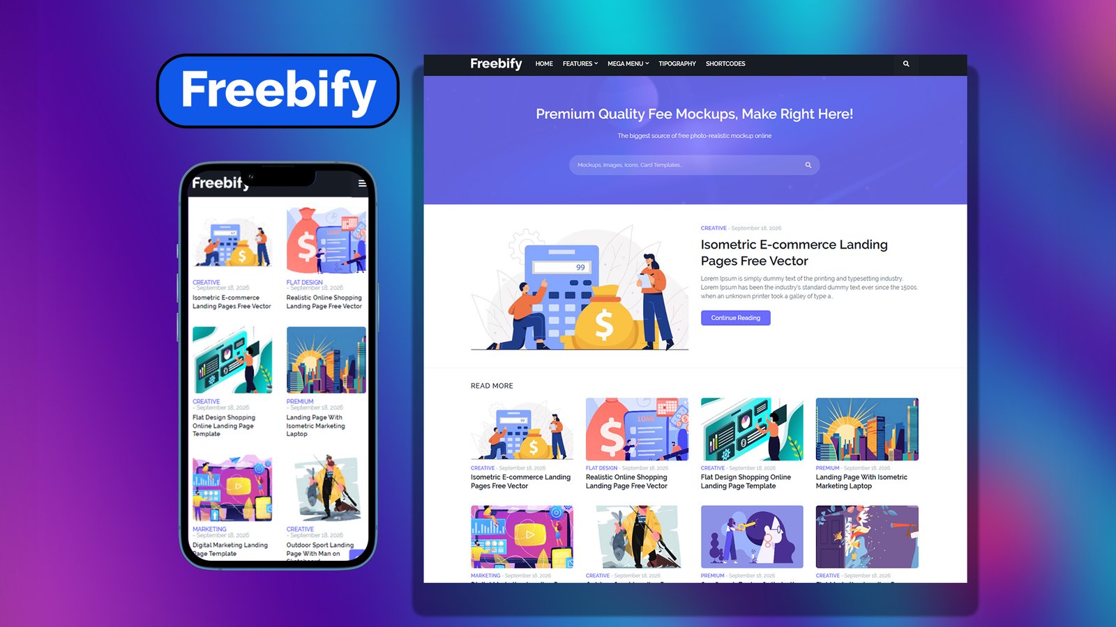 Freebify Premium Blogger Template Free Download • Freebify v3.0 Theme Store Blogger Templates