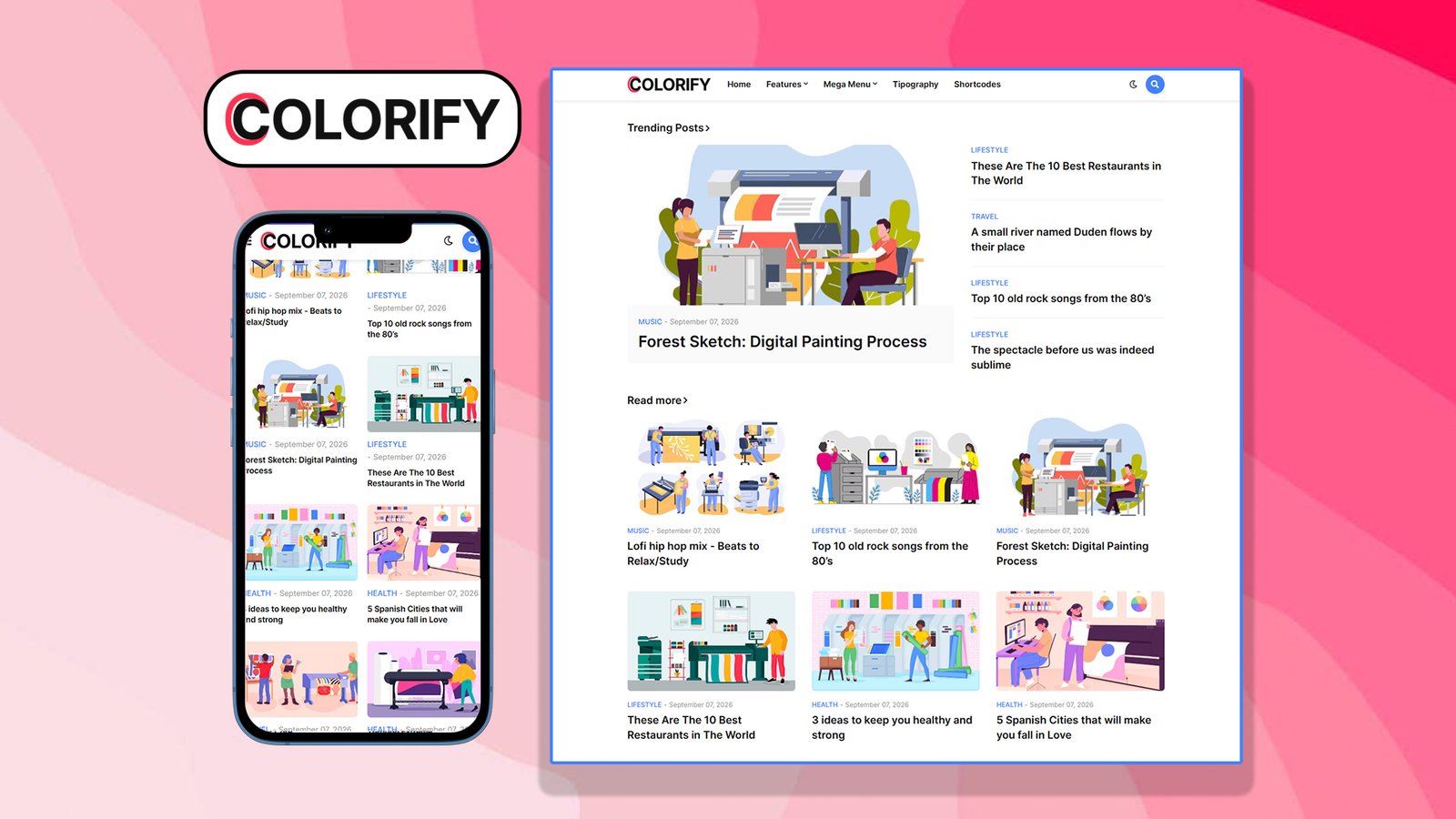Colorify Premium Blogger Template Free Download • Colorify v1.5 Creative Blogger Templates