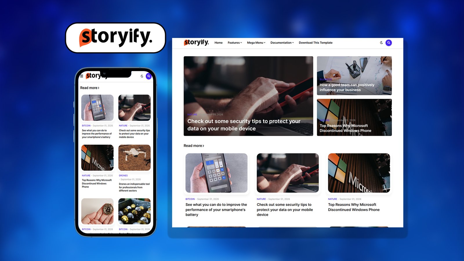 Storyify Premium Blogger Template Free Download • Storyify v1.0 Amazing Content Focused Blogger Templates